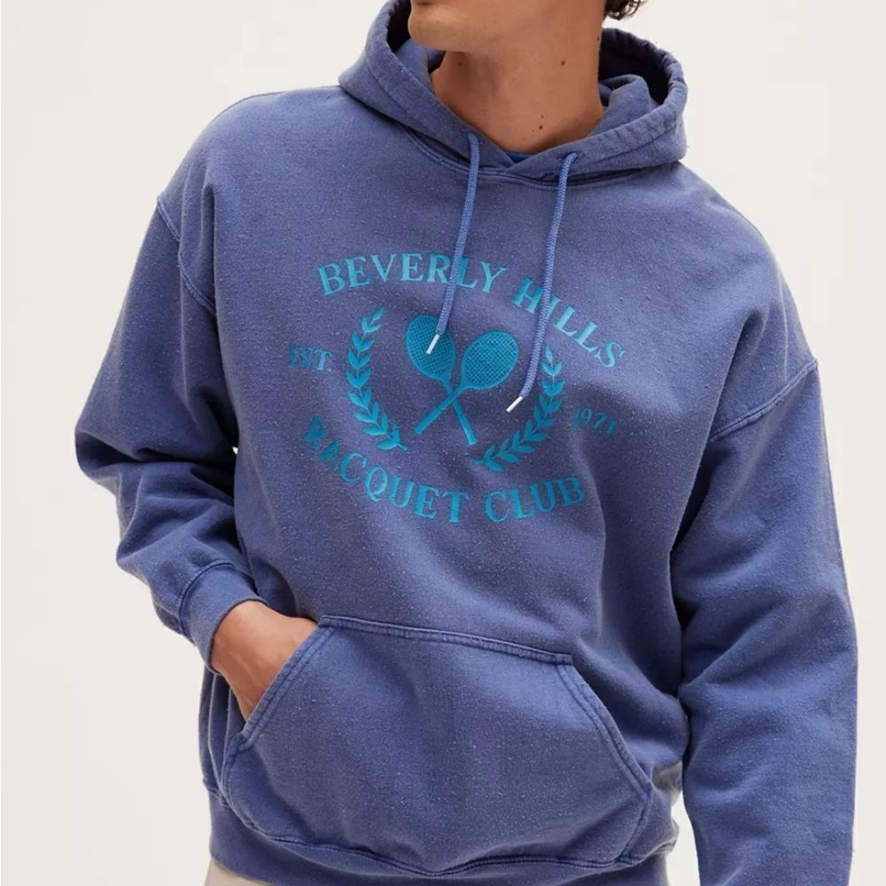 Standard Cloth Blue Beverly Hills Racquet Club Unisex Hoodie Size S